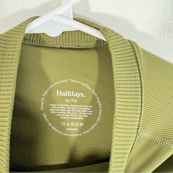 Halfdays Johnson Olive Green Long Sleeve Ski Snow Baselayer XL - Picture 8 of 12